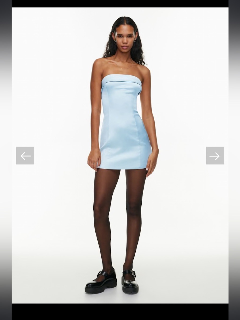 Aritzia Sunday Best Strapless Sky Blue Mini Dress